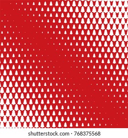 Christmas tree vector halftone pattern
