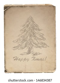 Christmas tree vector. Hand drawn. Eps8