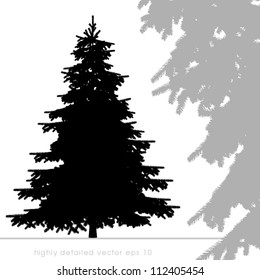 Christmas tree vector with highly details.