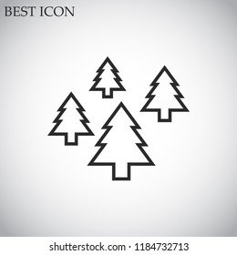 Christmas tree vector icon 10 eps