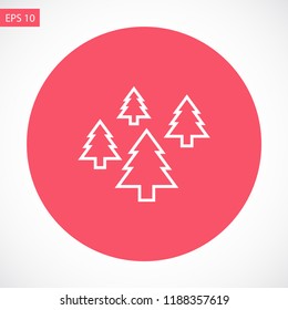 Christmas tree vector icon 10 eps
