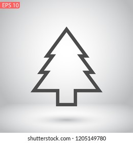 Christmas tree vector icon 10 eps
