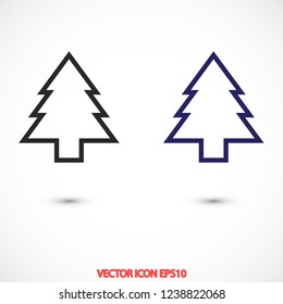 Christmas tree vector icon 10 eps