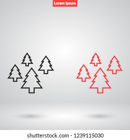 Christmas tree vector icon 10 eps