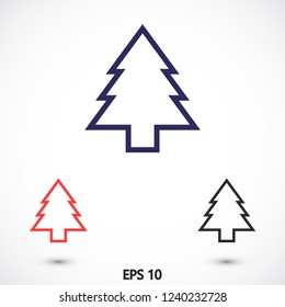 Christmas tree vector icon 10 eps