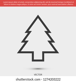 Christmas tree vector icon 10 eps