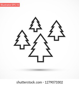 Christmas tree vector icon 10 eps