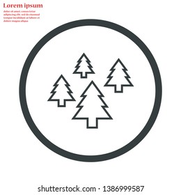 Christmas tree vector icon 10 eps , Lorem ipsum Flat design