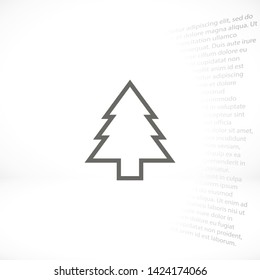 Christmas tree vector icon 10 eps , Lorem ipsum Flat design