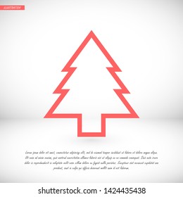 Christmas tree vector icon 10 eps