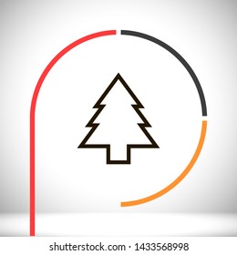 Christmas tree vector icon 10 eps , Lorem ipsum Flat design