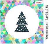 Christmas tree vector icon.