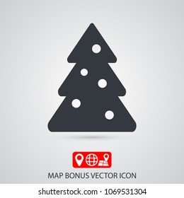 Christmas tree vector icon