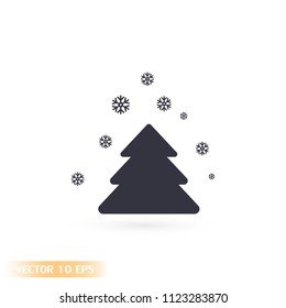 Christmas tree vector icon