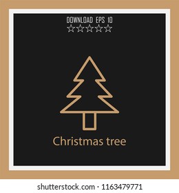 Christmas tree  vector icon