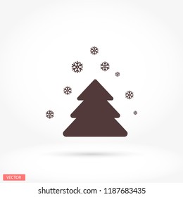 Christmas tree vector icon