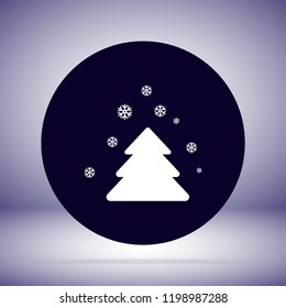 Christmas tree vector icon