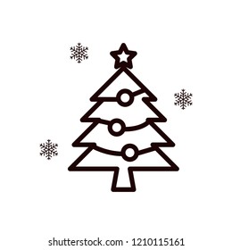 Christmas tree vector icon
