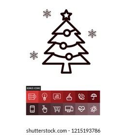 Christmas tree vector icon