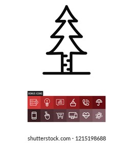 Christmas tree vector icon