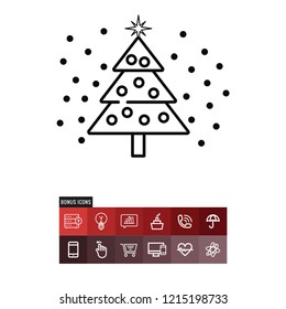 Christmas tree vector icon