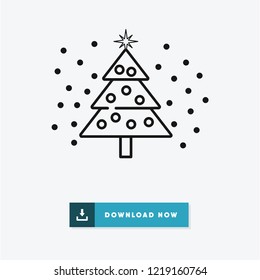 Christmas tree vector icon