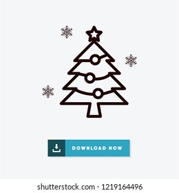 Christmas tree vector icon