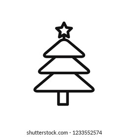 Christmas tree vector icon