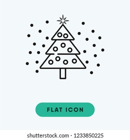 Christmas tree vector icon