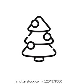 Christmas tree vector icon