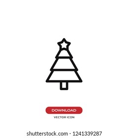 Christmas tree vector icon