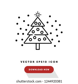 Christmas tree vector icon