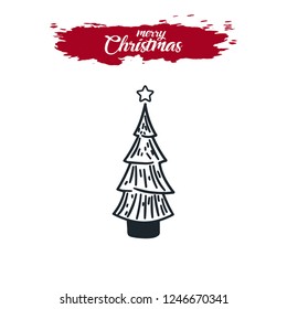Christmas tree vector icon