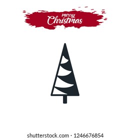 Christmas tree vector icon