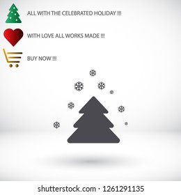 Christmas tree vector icon