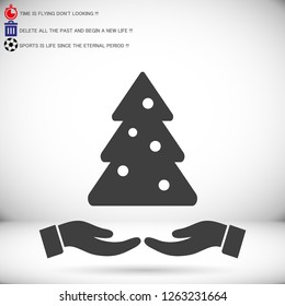 Christmas tree vector icon