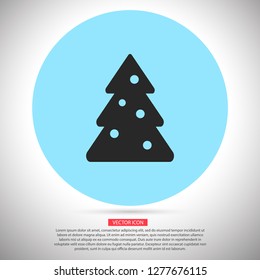 Christmas tree vector icon