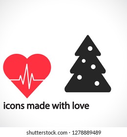 Christmas tree vector icon