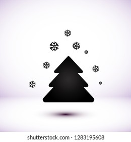 Christmas tree vector icon