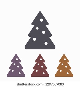 Christmas tree vector icon