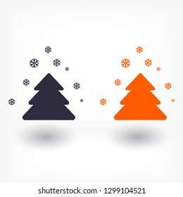 Christmas tree vector icon