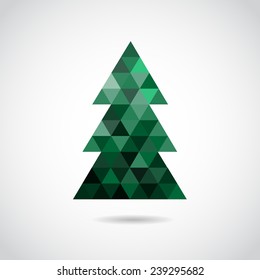 Christmas tree VECTOR icon.