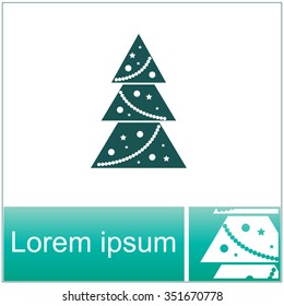 Christmas tree vector icon.