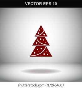 Christmas tree vector icon.