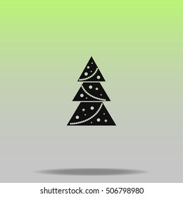 Christmas tree vector icon