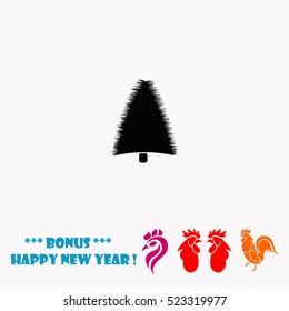 Christmas tree vector icon