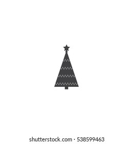 Christmas Tree Vector Icon.
