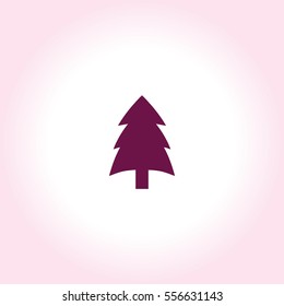 Christmas Tree Vector Icon.