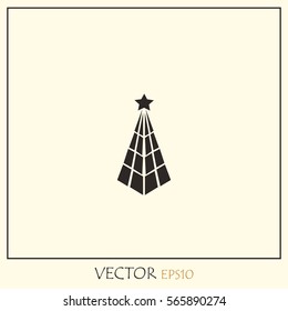 Christmas Tree Vector Icon.