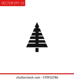 Christmas Tree Vector Icon.